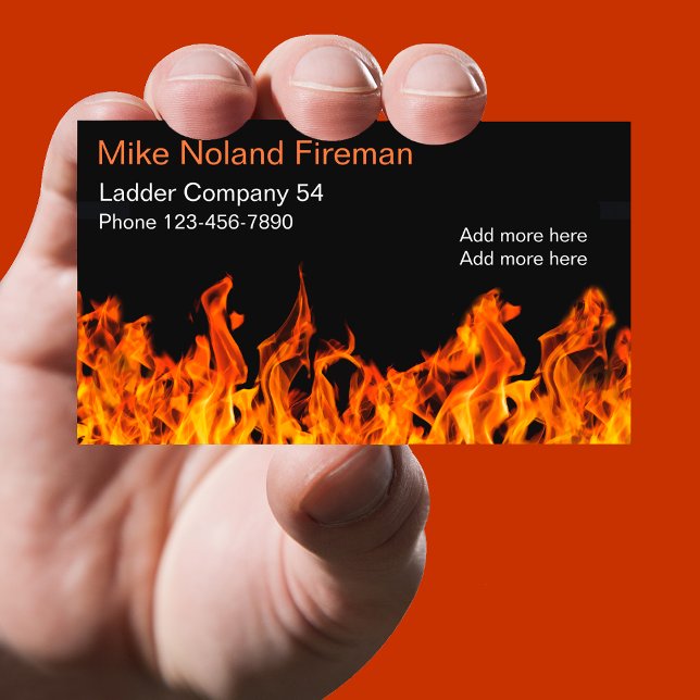 Fireman Simple Design Business Card (Creator Uploaded)