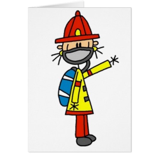 Fireman Stick Figure Cards (Front)