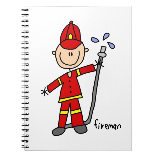 Fireman Stick Figure Notebook (Front)