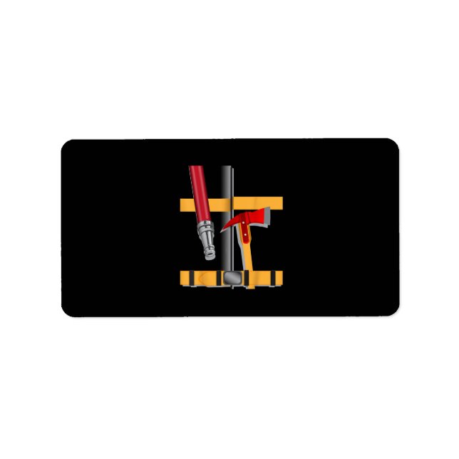 Fireman Uniform Firefighter Costume Halloween DIY Label (Front)