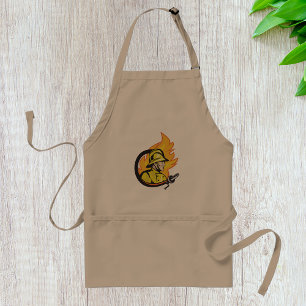 Fireman With A Hose Apron