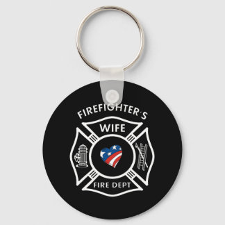 Fireman Wives USA Keychain