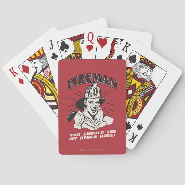Fireman: You Should See My Other Hose Poker Cards (Back)