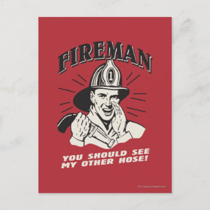 Fireman: You Should See My Other Hose Postcard