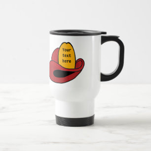 Fireman's Helmet Whimsical Cartoon Art Travel Mug