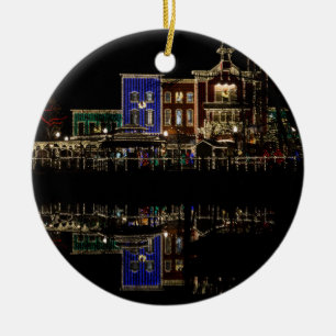 Firemans Landing Christmas Ceramic Ornament