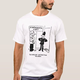 Fireman's Lift Cartoon T-Shirt