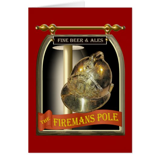 Firemans Pole Pub Sign Cards (Front)