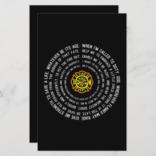 Firemans Prayer, Firefighter Motivational (Front/Back)