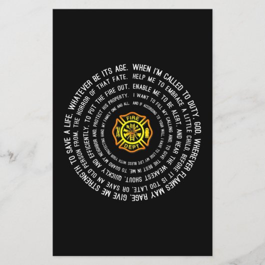 Firemans Prayer, Firefighter Motivational (Front)