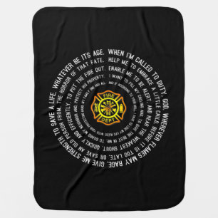 Firemans Prayer, Firefighter Motivational Baby Blanket