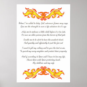 Fireman's Prayer Poster