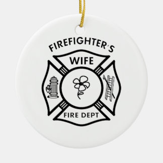 Fireman's Wife Ceramic Ornament