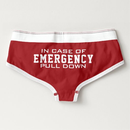Fireman's Wife | In Case Of Emergency Pull Down Briefs (Back)