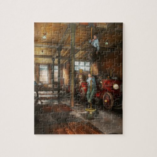 Firemen _ Answering the firebell 1922 Jigsaw Puzzle