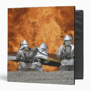 Firemen neutralize a fire binder