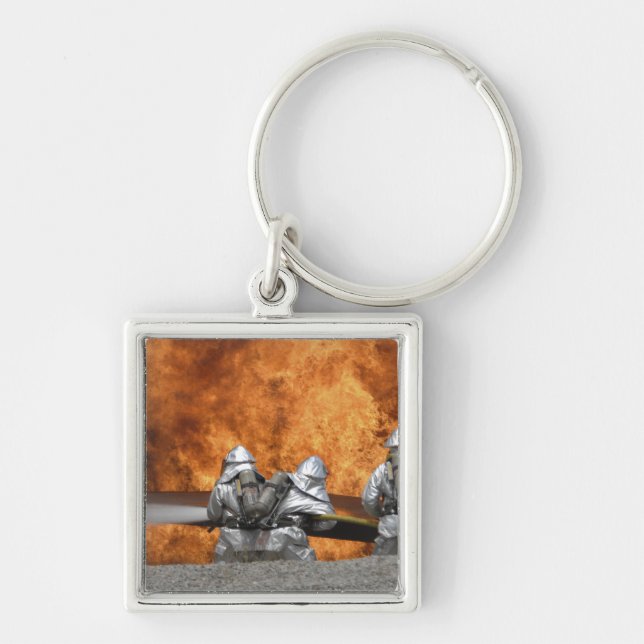 Firemen neutralize a fire keychain (Front)