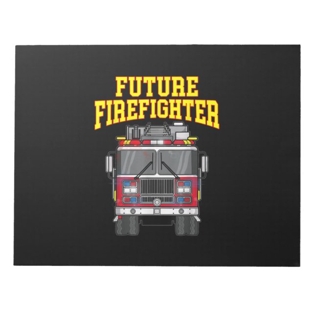 Firemen Out From Dad- Son Nephew Boys Future Fire Notepad (Front)