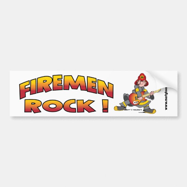 FIREMEN ROCK bumper sticker.png Sticker (Front)