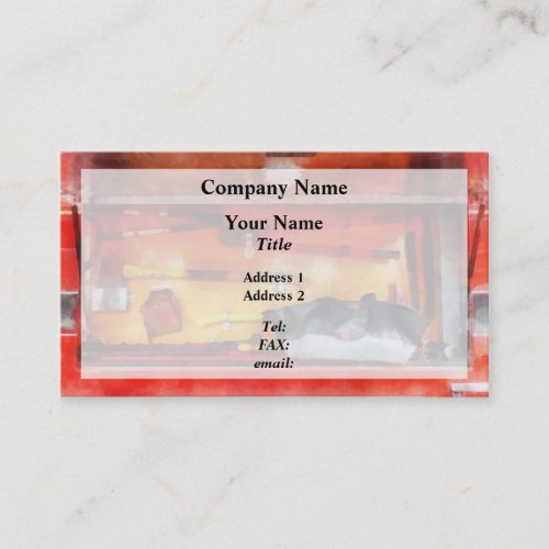 Firemens Tools of the Trade Business Card