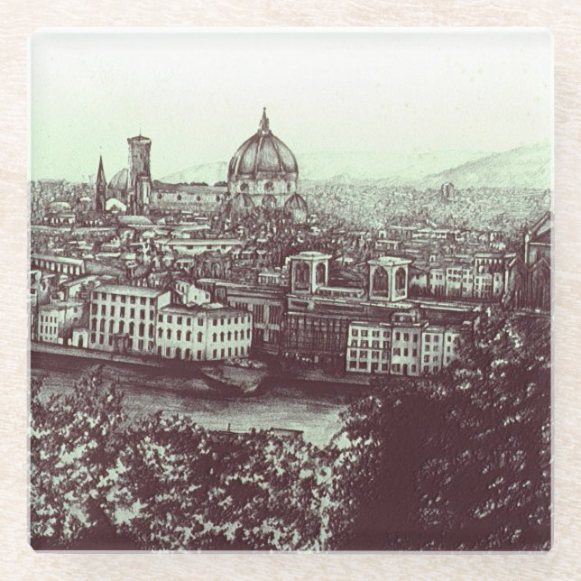 Firenze Glass Coaster (Front)