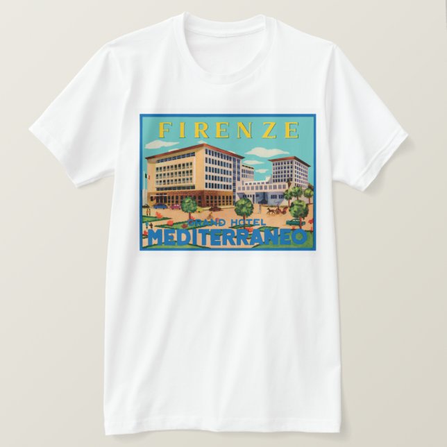 Firenze Grand Hotel Mediterraneo T-Shirt (Design Front)