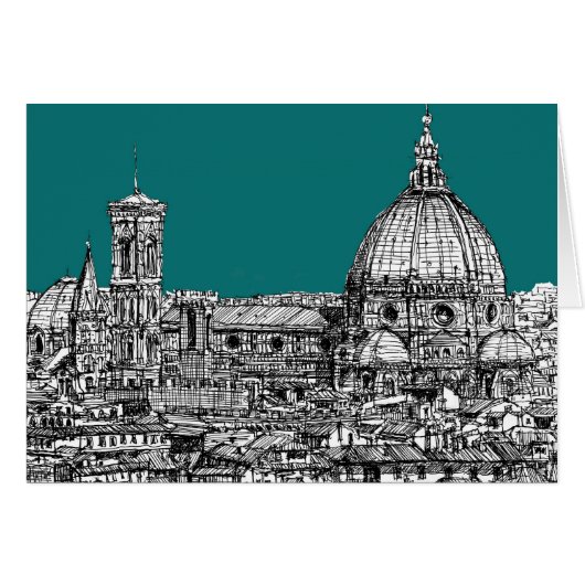 Firenze in turquoise cards (Front Horizontal)