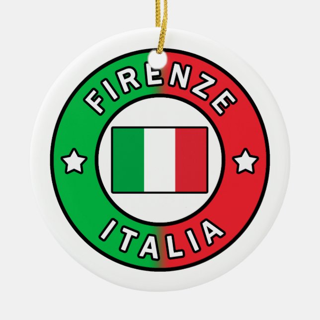 Firenze Italia Ceramic Ornament (Front)