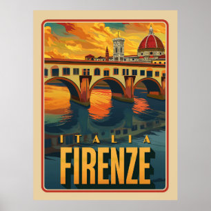 Firenze, Italia Vintage Poster