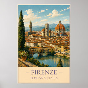 Firenze, Italy – Vintage Travel Poster