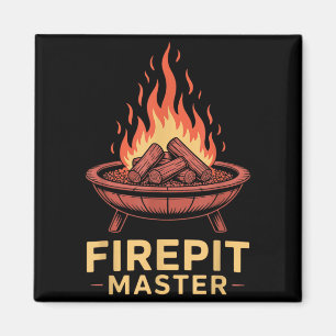 Firepit Master Camping Campfire Camper Fire Pit Magnet