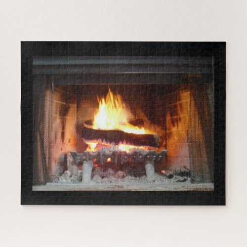 Fireplace 16 x 20 Jigsaw Puzzle with Gift Box