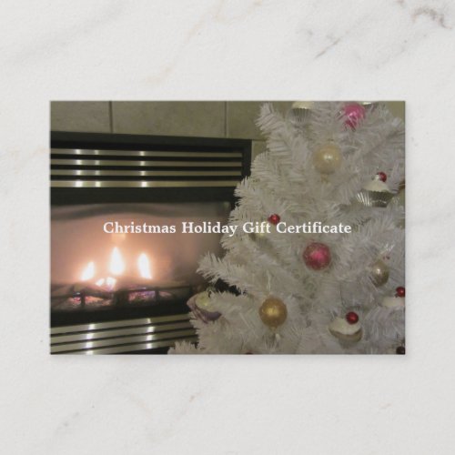 Fireplace and Christmas Tree Gift Certificate