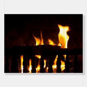 Fireplace at home foam board