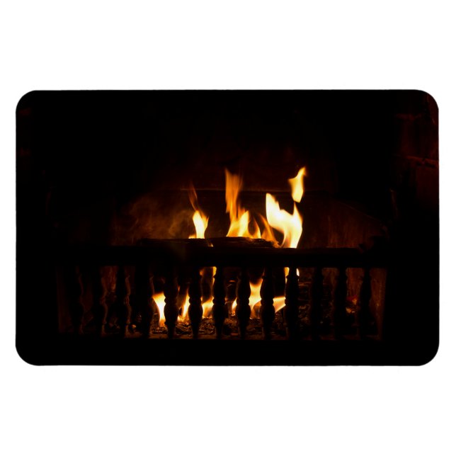Fireplace at home magnet (Horizontal)