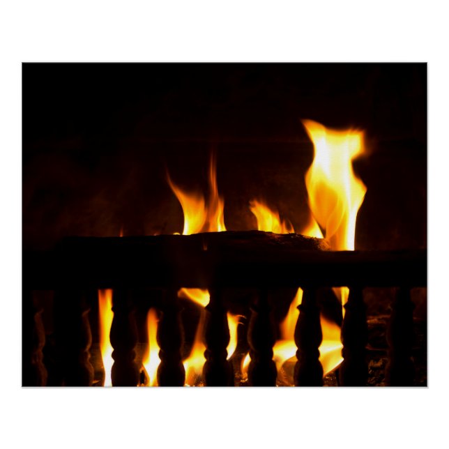 Fireplace at home poster (Front)