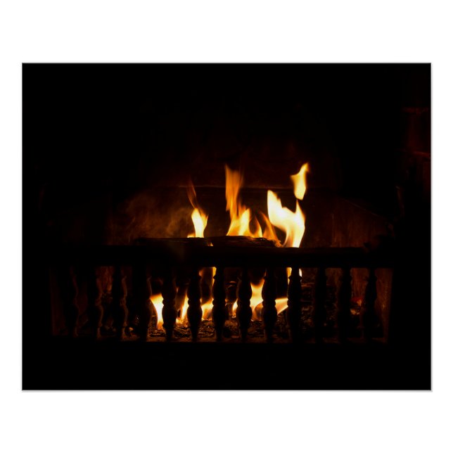 Fireplace at home poster (Front)