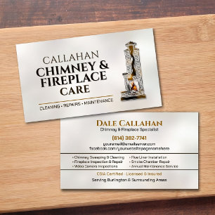 Fireplace & Chimney Services Business Card