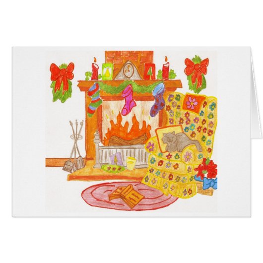 fireplace cozy chair cards (Front Horizontal)