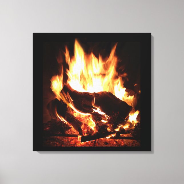 Fireplace Flame Wall Art (Front)