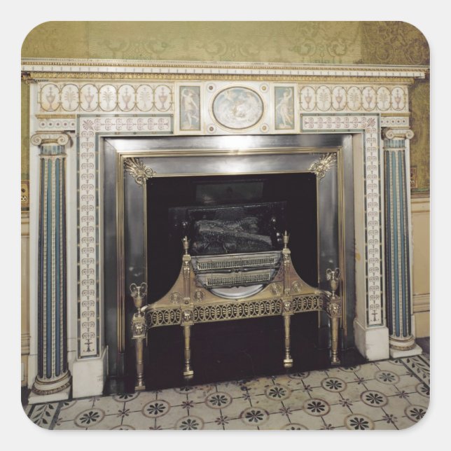 Fireplace from Syon House, Middlesex, c.1760 Square Sticker (Front)