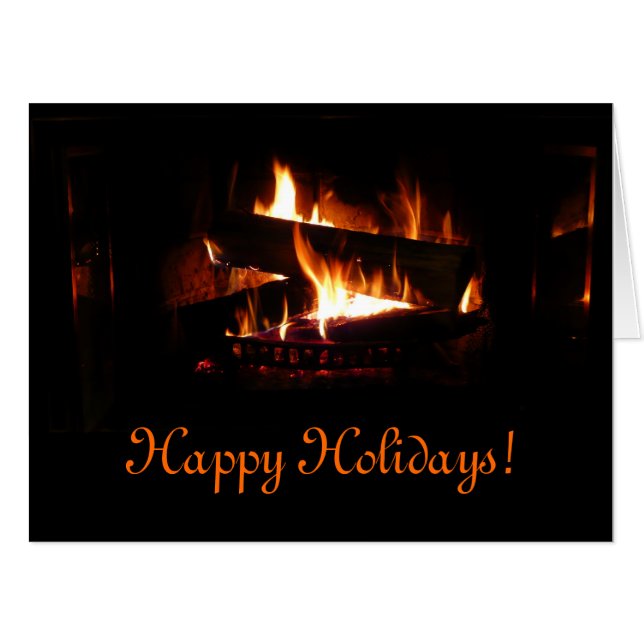 Fireplace Holiday Card (Front Horizontal)