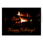 Fireplace Holiday Card