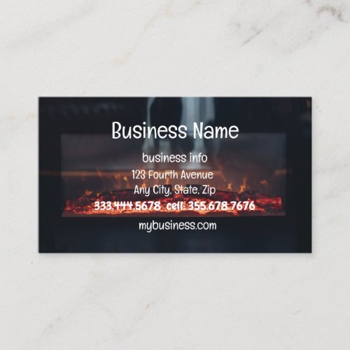 Fireplace Installation Service Custom Business Card