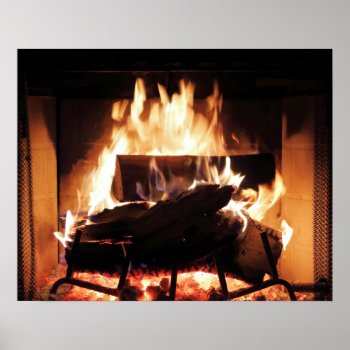 Fireplace Poster by CarriesCamera at Zazzle
