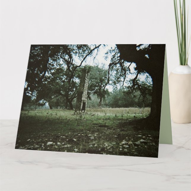 Fireplace Ruins Blank Card (Front)