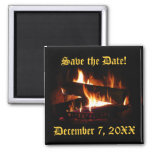Fireplace Save the Date Magnet