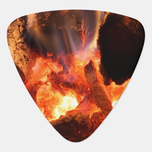 Fireplace Smoldering Embers Guitar Pick (Front)
