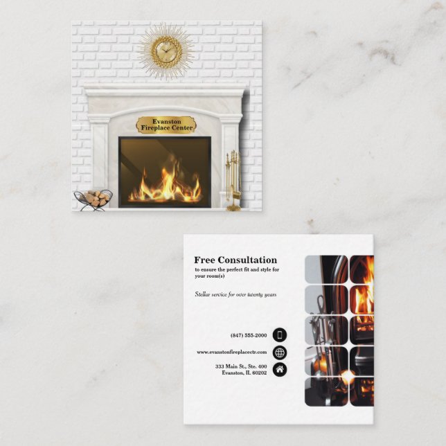 fireplace store business card (Front/Back)