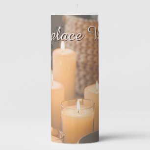 Fireplace Vibes Scented Pillar Candle   Cozy Cabin